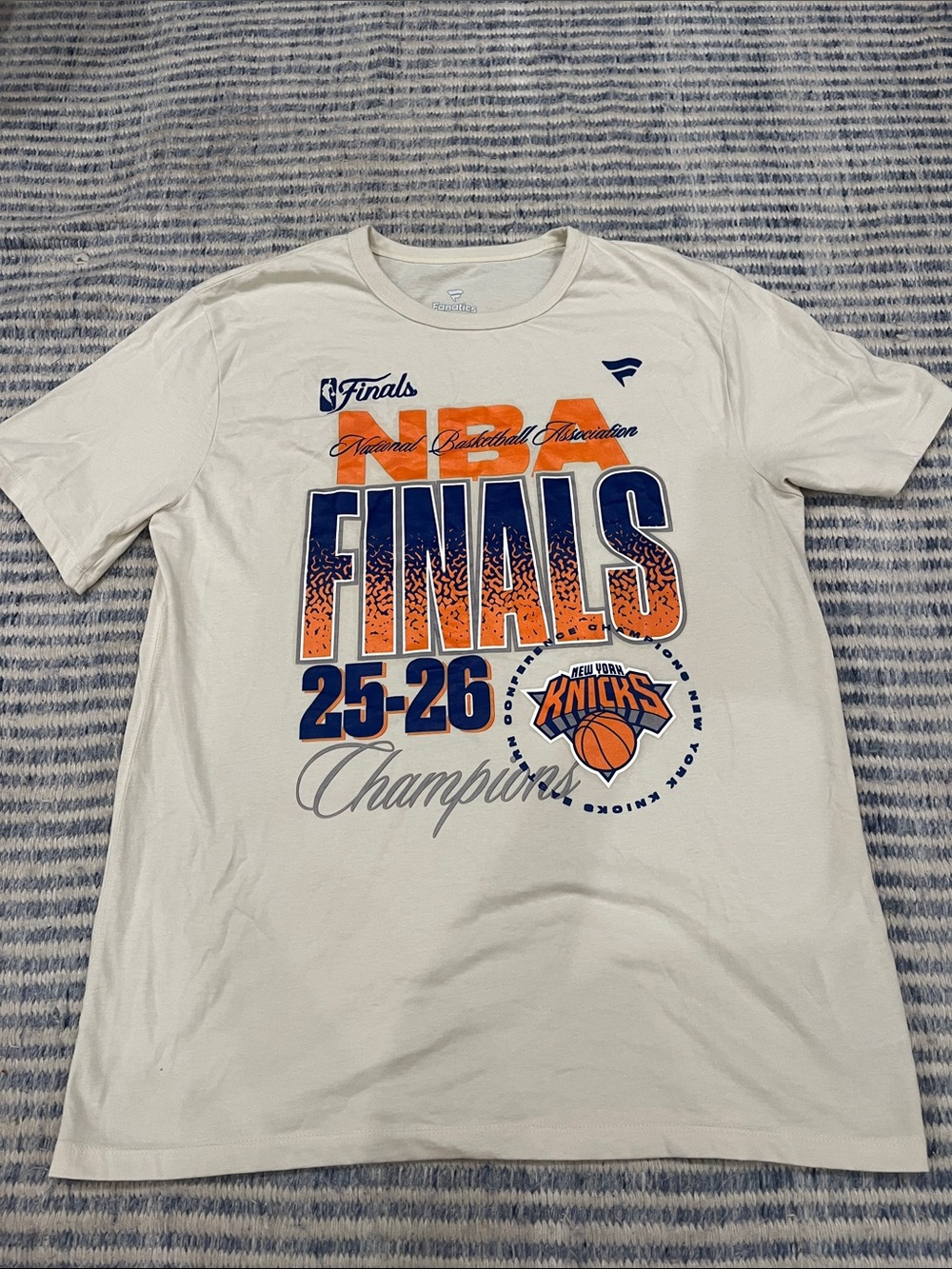 New York Knicks White 'Finals 25-26' Graphic T-Shirt